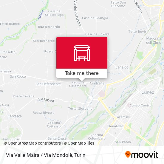 Via Valle Maira / Via Mondolè map