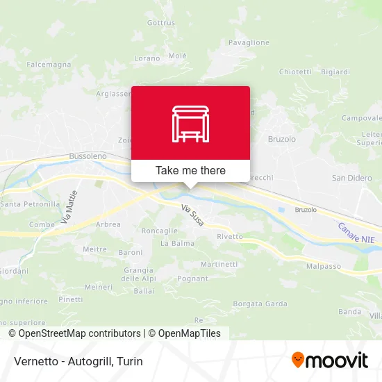 Vernetto - Autogrill map