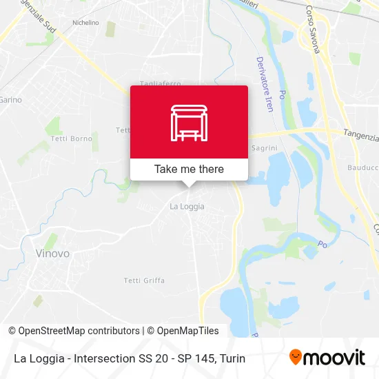 La Loggia - Intersection SS 20 - SP 145 map