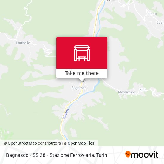 Bagnasco - SS 28 - Stazione Ferroviaria map