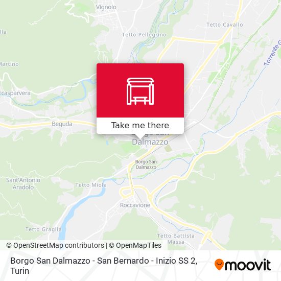Borgo San Dalmazzo - San Bernardo - Inizio SS 2 map
