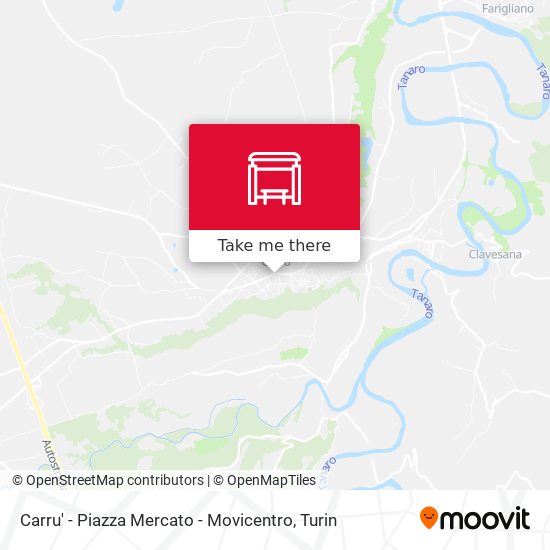Carru' - Piazza Mercato - Movicentro map