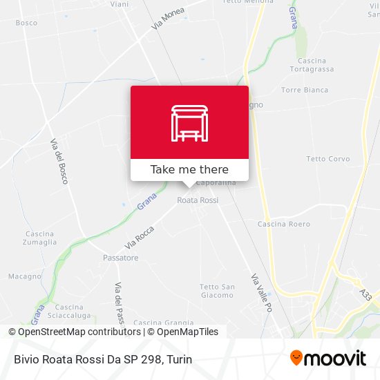 Bivio Roata Rossi Da SP 298 map