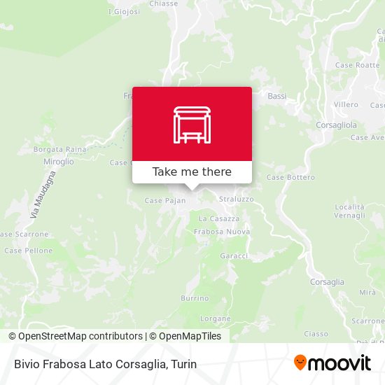 Bivio Frabosa Lato Corsaglia map