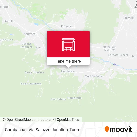 Gambasca - Via Saluzzo Junction map