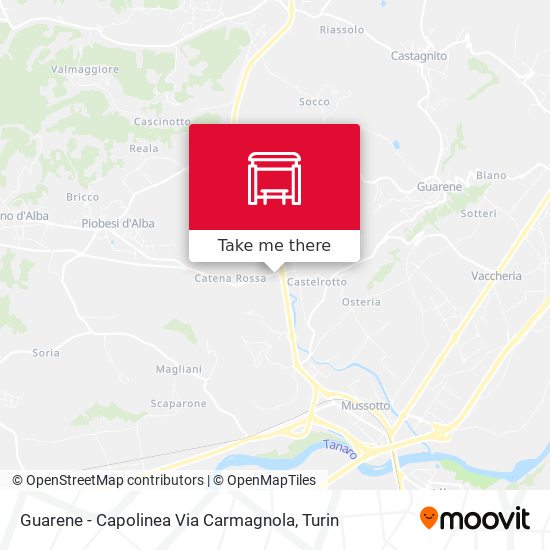 Guarene - Capolinea Via Carmagnola map