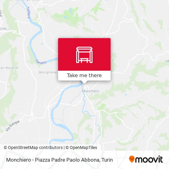 Monchiero - Piazza Padre Paolo Abbona map