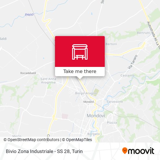 Bivio Zona Industriale - SS 28 map