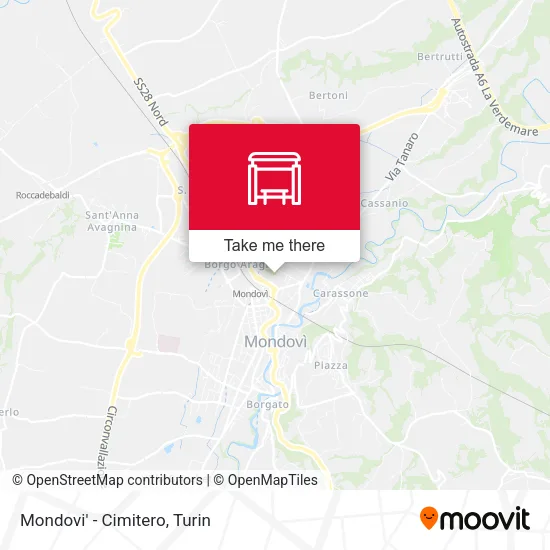 Mondovi' - Cimitero map