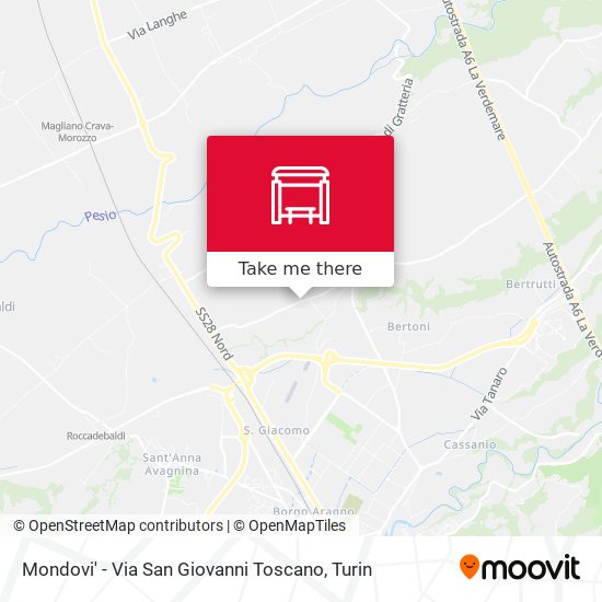 Mondovi' - Via San Giovanni Toscano map