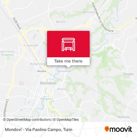 Mondovi' - Via Paolino Campo map