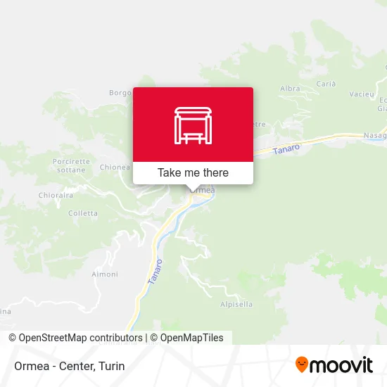 Ormea - Center map