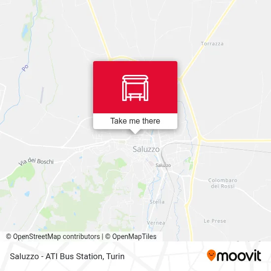 Saluzzo - ATI Bus Station map