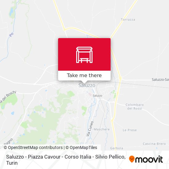 Saluzzo - Piazza Cavour - Corso Italia - Silvio Pellico map