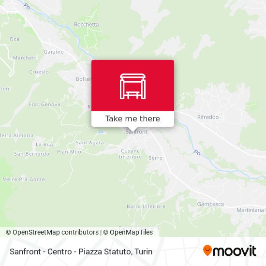 Sanfront - Centro - Piazza Statuto map