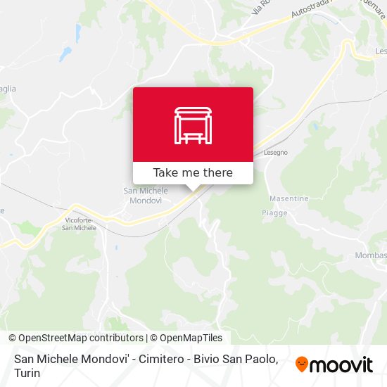 San Michele Mondovi' - Cimitero - Bivio San Paolo map
