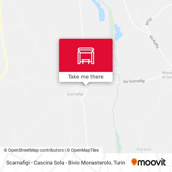 Scarnafigi - Cascina Sola - Bivio Monasterolo map