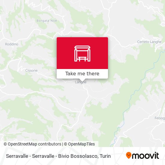 Serravalle - Serravalle - Bivio Bossolasco map
