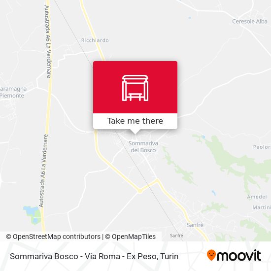 Sommariva Bosco - Via Roma - Ex Peso map