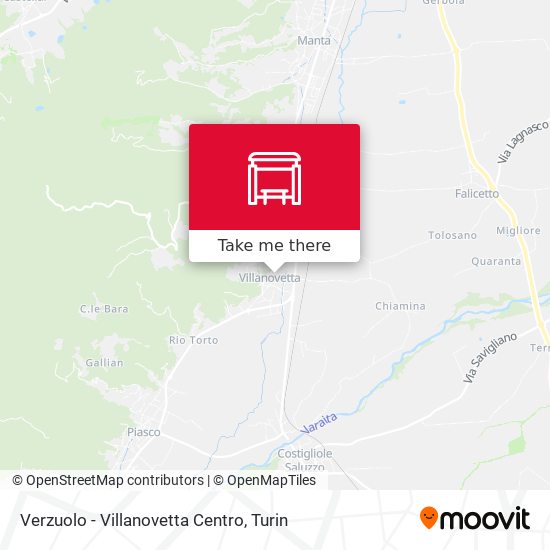 Verzuolo - Villanovetta Centro map