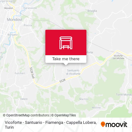 Vicoforte - Santuario - Fiamenga - Cappella Lobera map