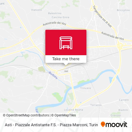 Asti - Piazzale Antistante F.S. - Piazza Marconi map