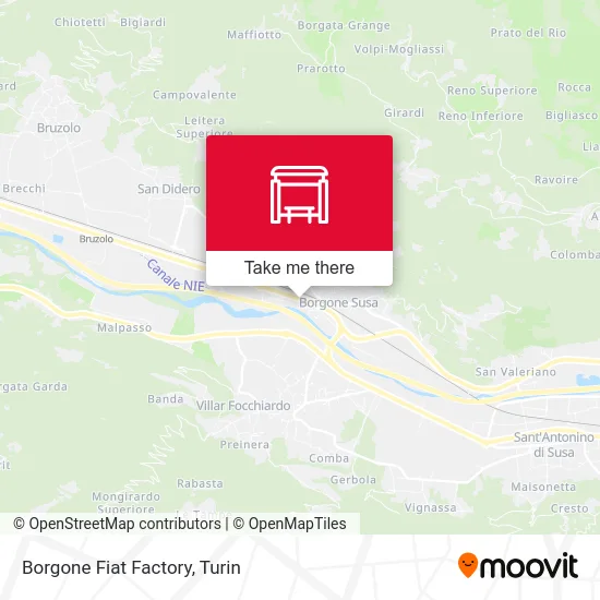 Borgone Fiat Factory map