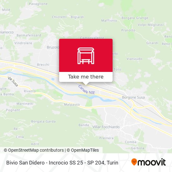 Bivio San Didero - Incrocio SS 25 - SP 204 map