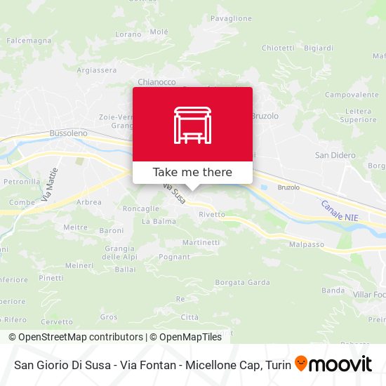 San Giorio Di Susa - Via Fontan - Micellone Cap map