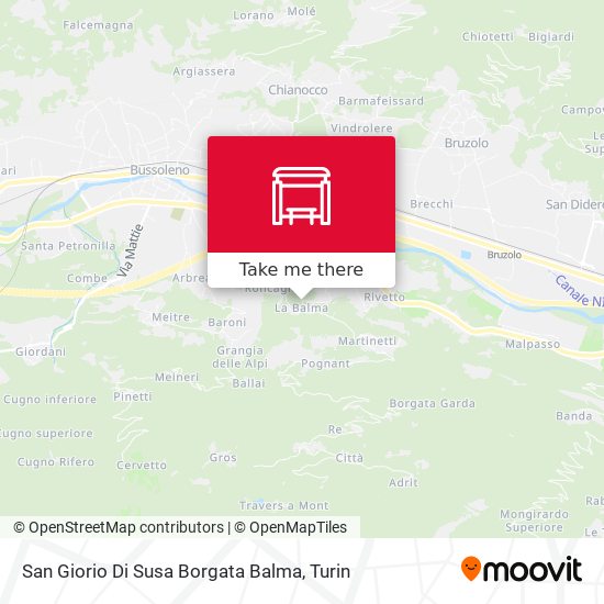 San Giorio Di Susa Borgata Balma map