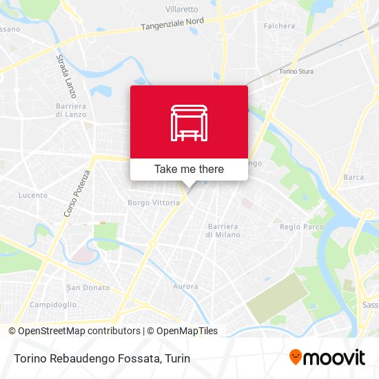Torino Rebaudengo Fossata map