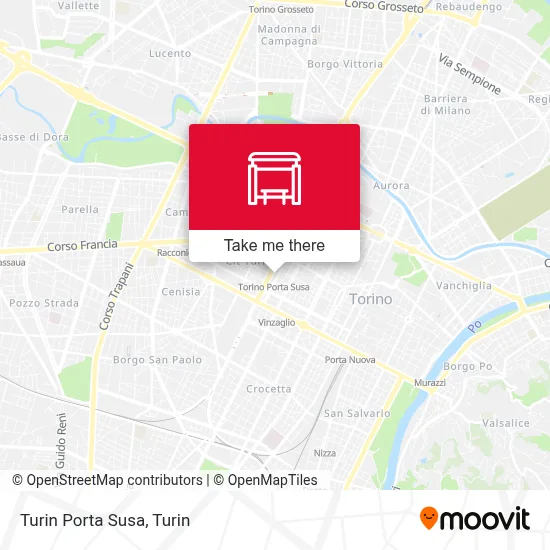 Turin Porta Susa map