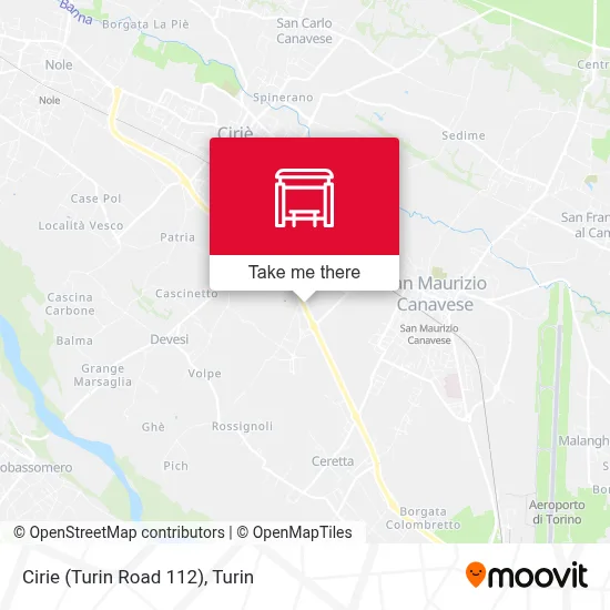 Cirie (Turin Road 112) map