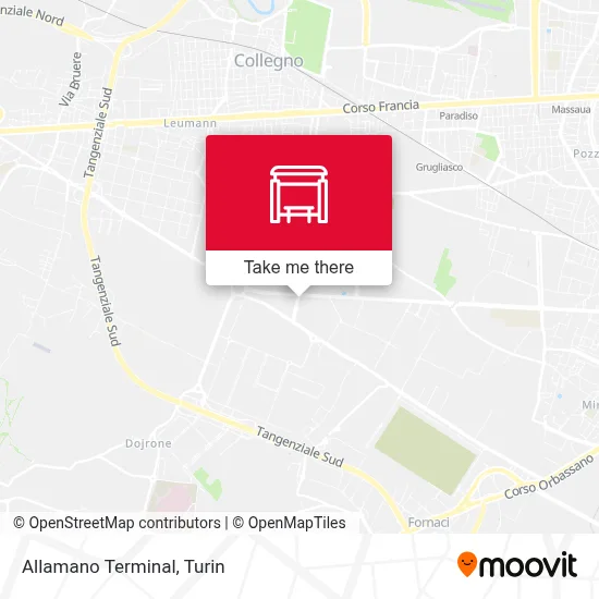 Allamano Terminal map