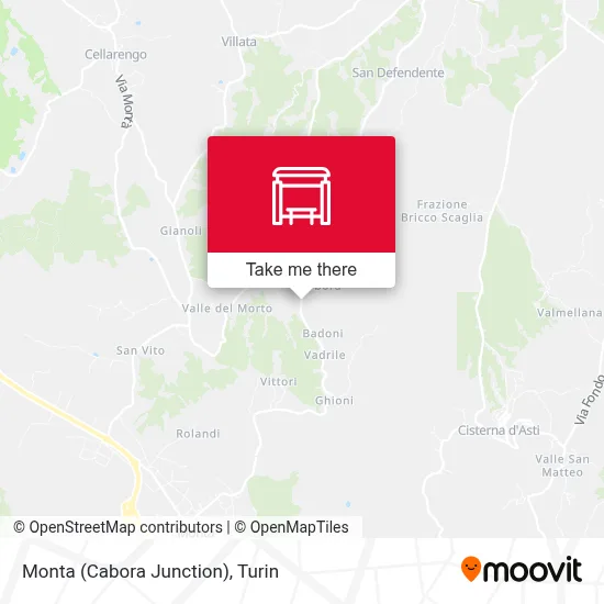 Monta (Cabora Junction) map