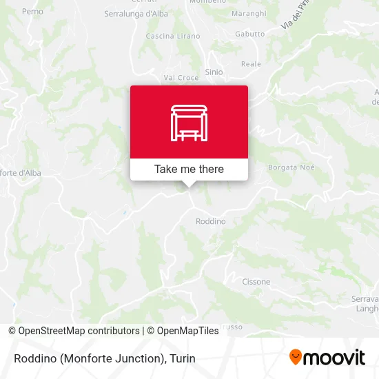 Roddino (Monforte Junction) map