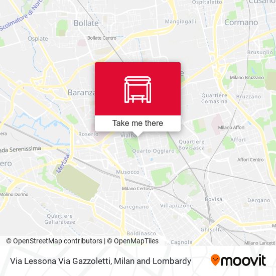 Via Lessona Via Gazzoletti map