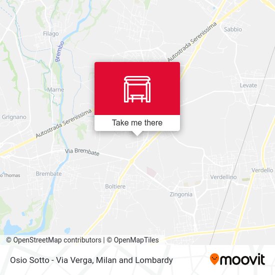 Osio Sotto - Via Verga map