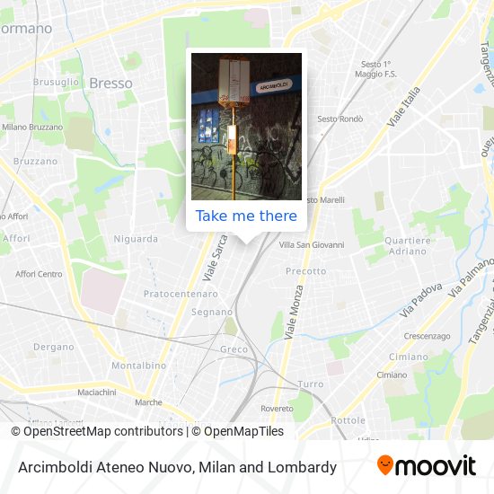 Arcimboldi Ateneo Nuovo map