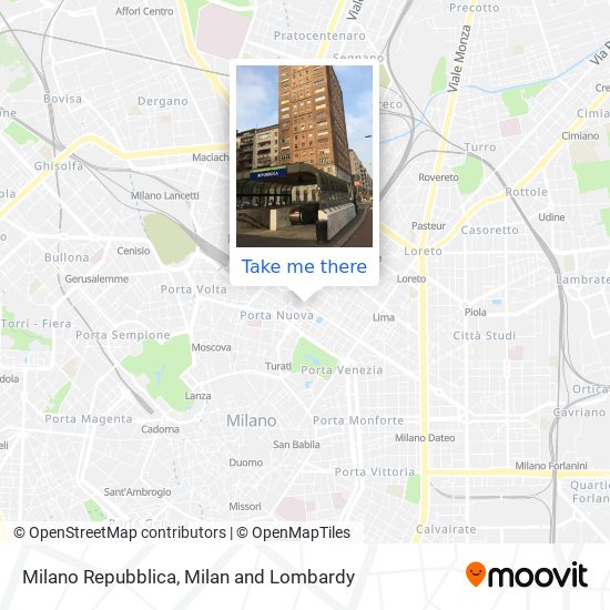 Milano Repubblica map