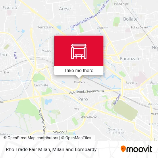 Rho Trade Fair Milan map