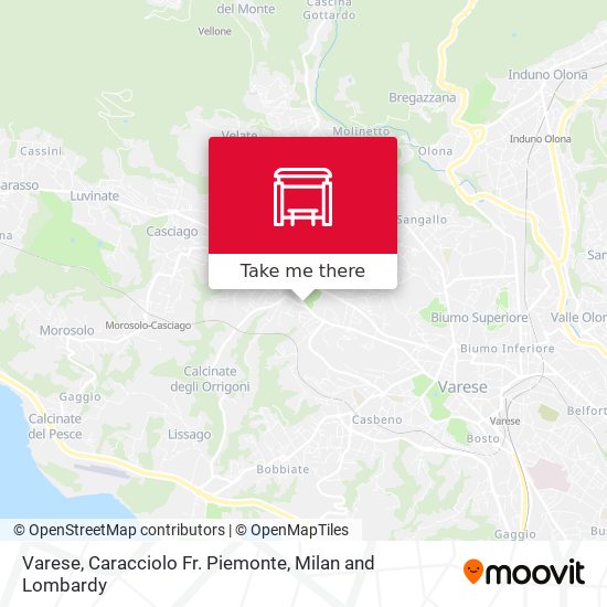 Varese, Caracciolo Fr. Piemonte map