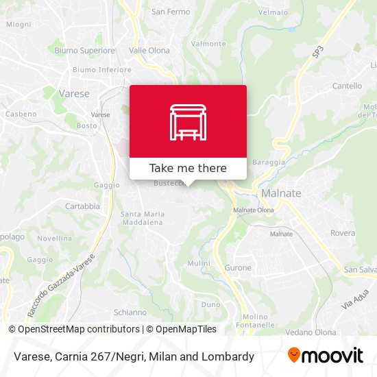 Varese, Carnia 267/Negri map