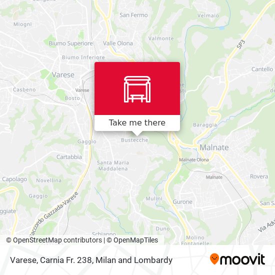 Varese, Carnia Fr. 238 map