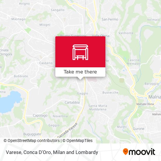 Varese, Conca D'Oro map
