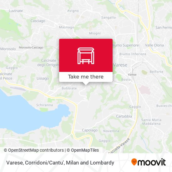 Varese, Corridoni/Cantu' map