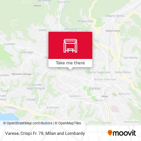 Varese, Crispi Fr. 78 map