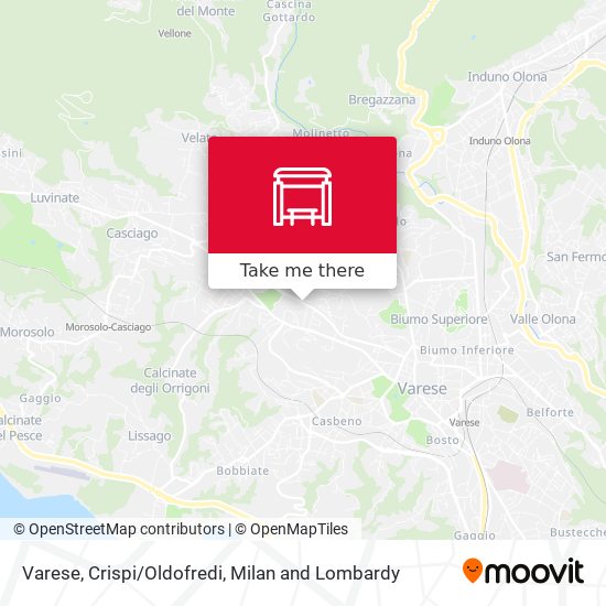 Varese, Crispi/Oldofredi map