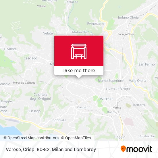 Varese, Crispi 80-82 map