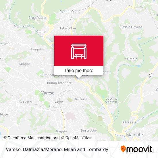 Varese, Dalmazia/Merano map